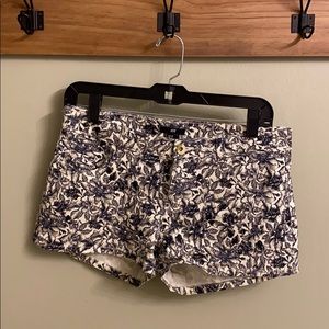 Floral jean shorts